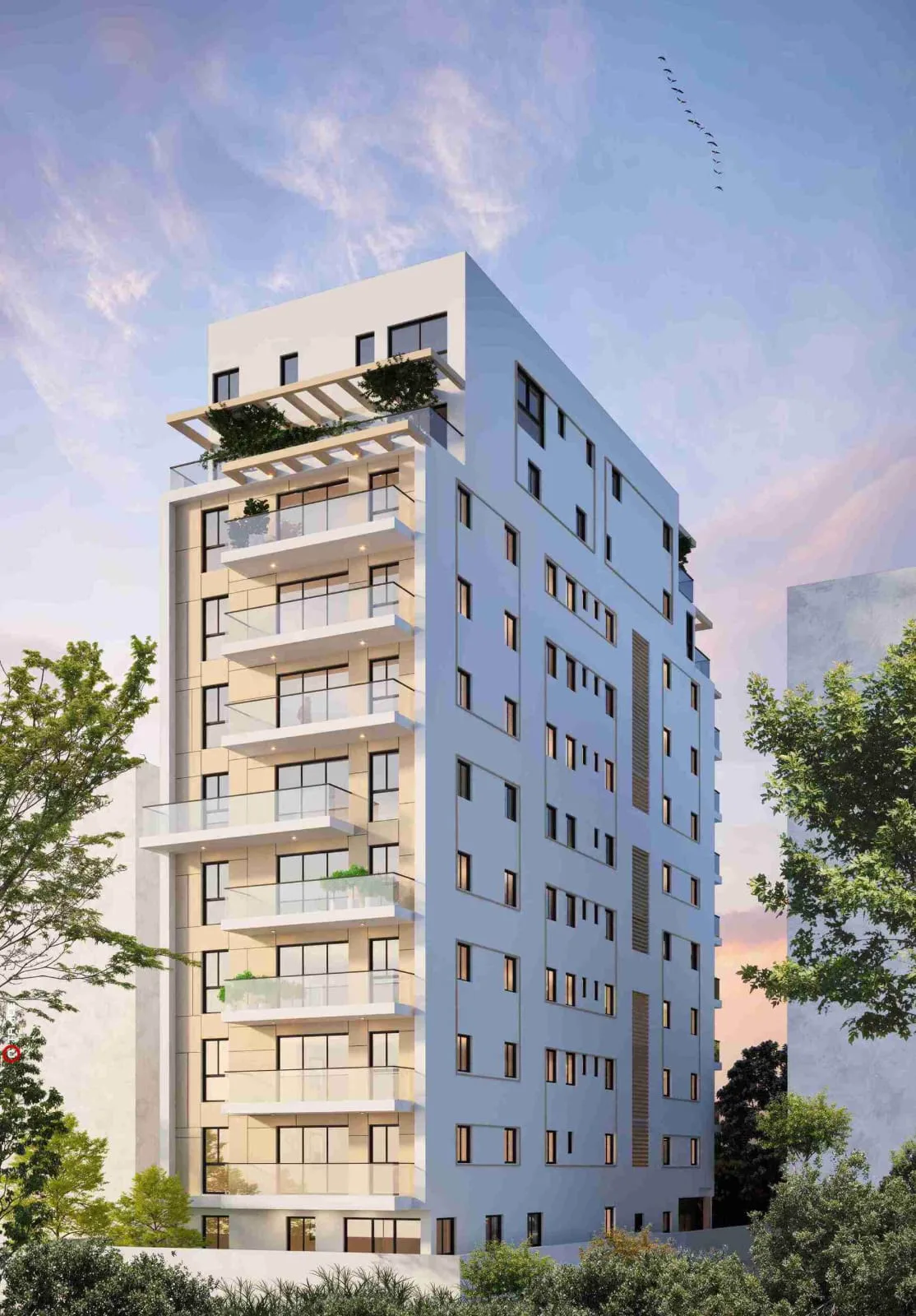 הרב ניימן 8 — הדמיית הבניין מזווית הרחוב